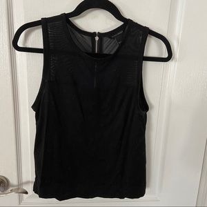 Black High neck Mesh Banana Republic Top